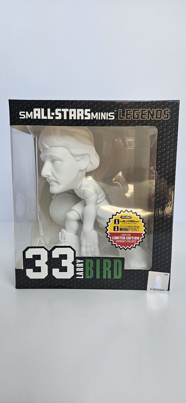 Larry Bird Boston Celtics smALLSTARS Minis Legends Rare White Variant Figure NIB